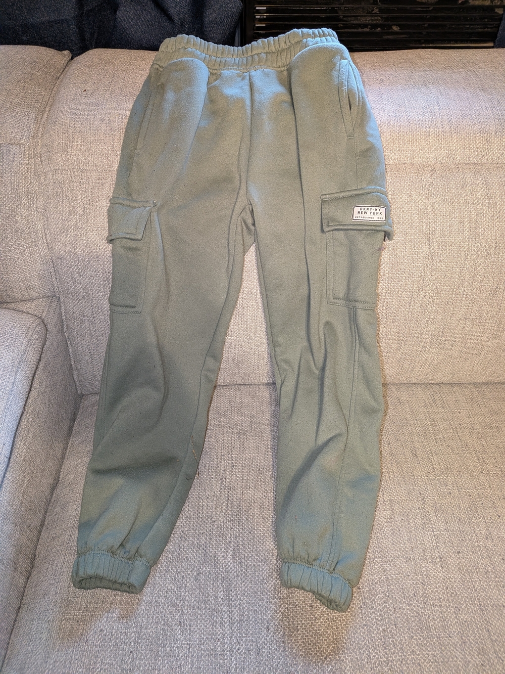 DKNY Olive Green Cargo Sweatpants
